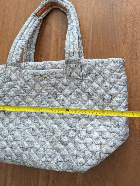 Gray Quilted Tote Bag - Picture 9 of 10